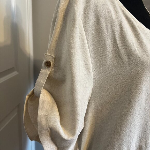 Ruffle Oversize Casual Midi Dresses with Pockets - Picture 4 of 8